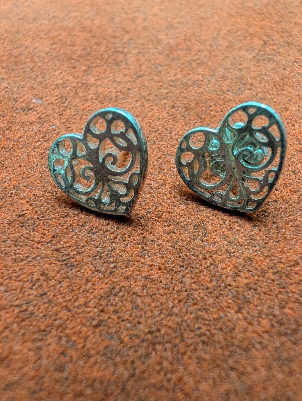 Tiffany & Co. Silver 925 Heart Cut Out Earrings